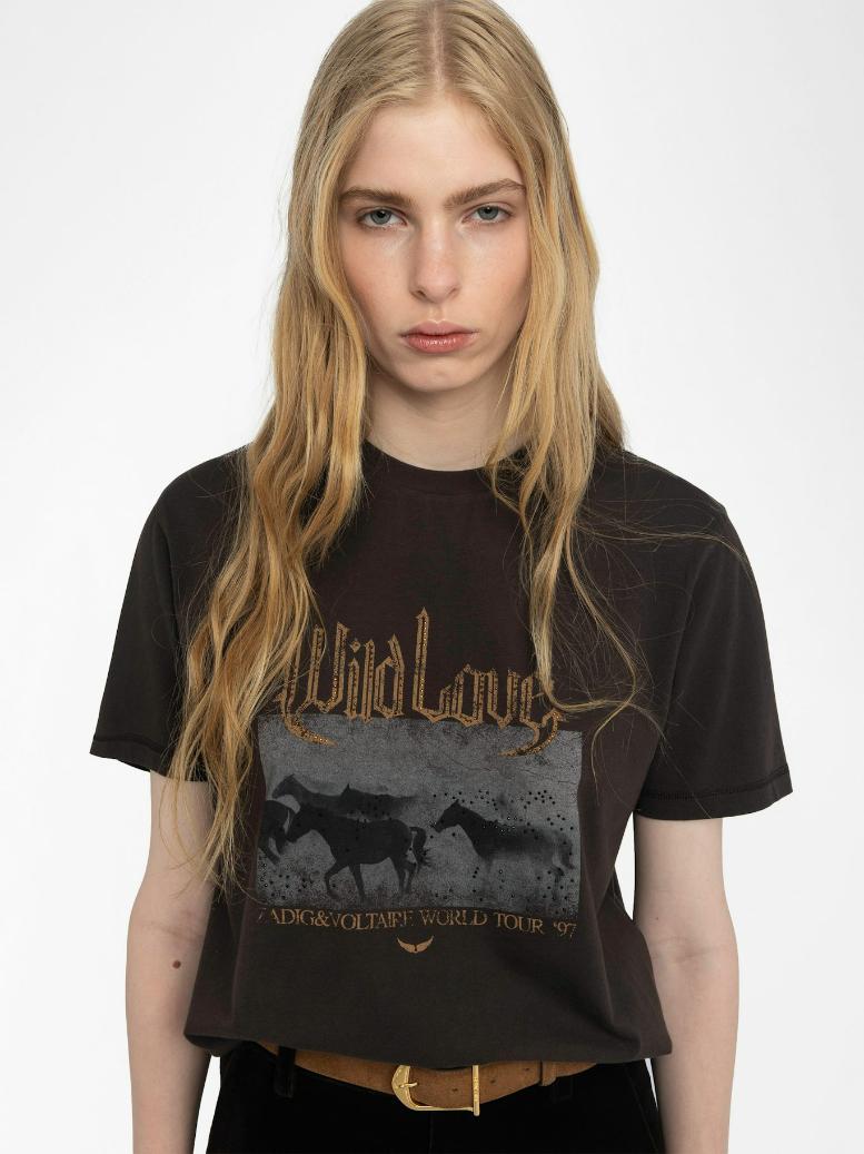  [NAME] t-shirt brown women | Zadig&Voltaire Lebanon