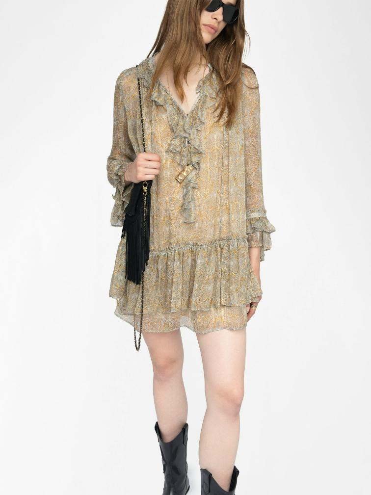  [NAME] dress blue women | Zadig&Voltaire Lebanon