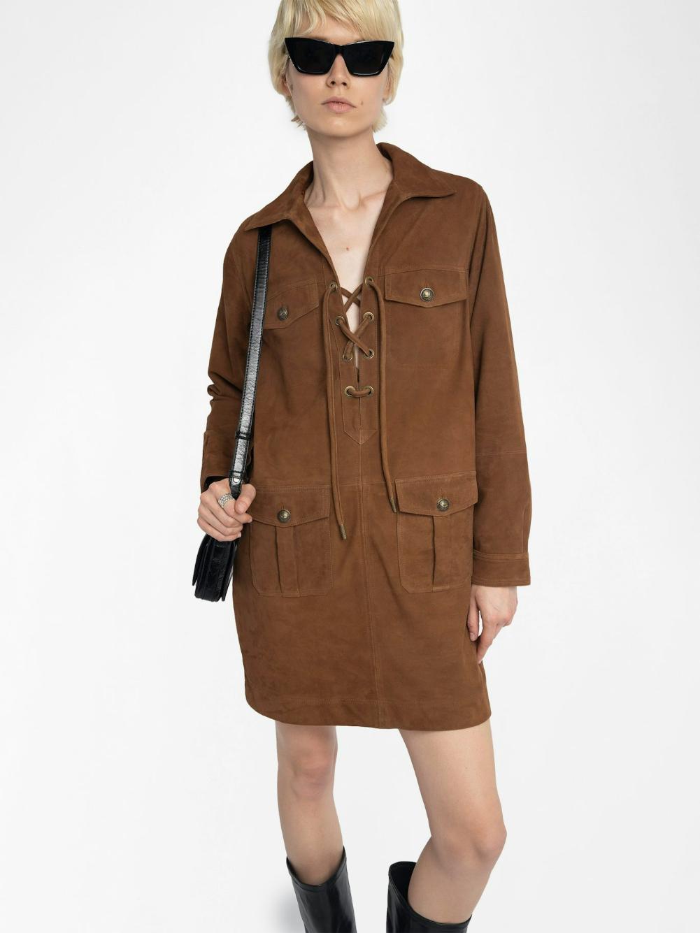  [NAME] dress brown women | Zadig&Voltaire Lebanon