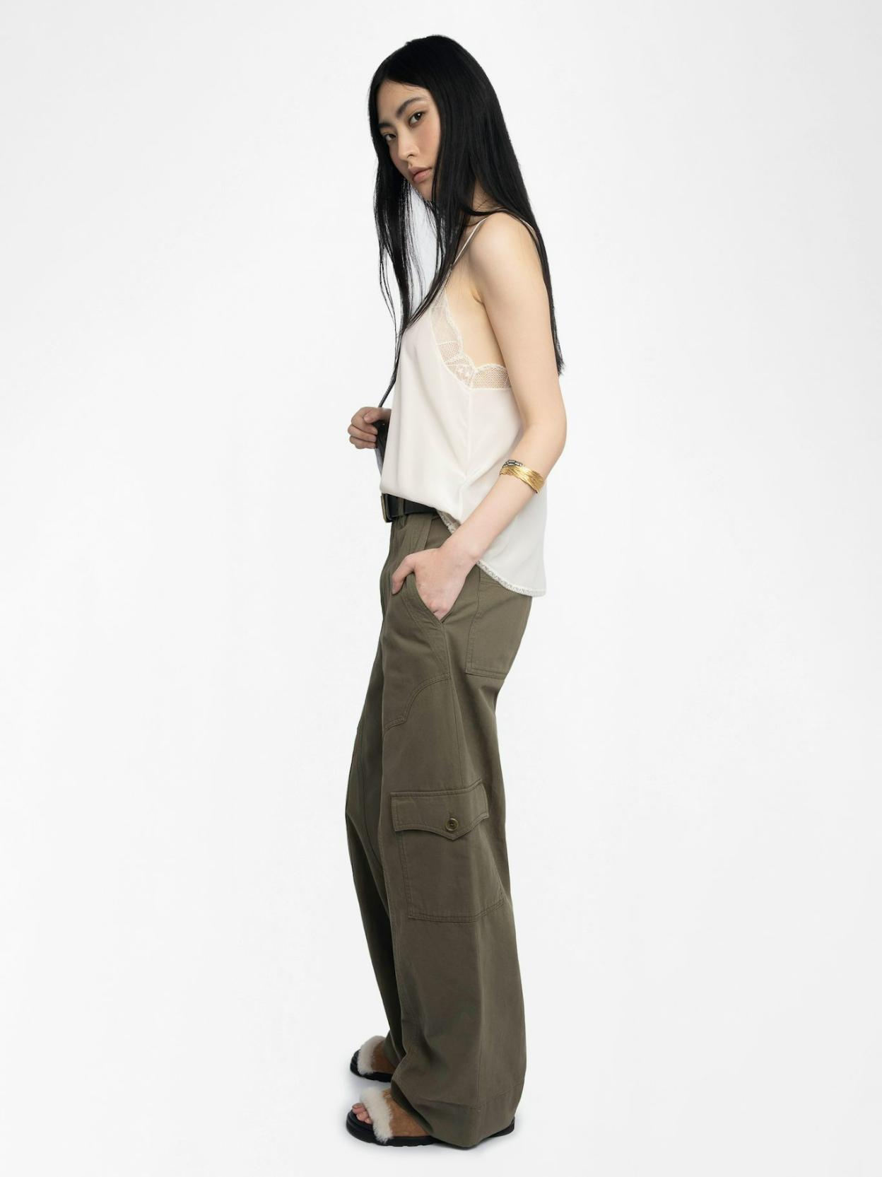  [NAME] Pants green women | Zadig&Voltaire Lebanon