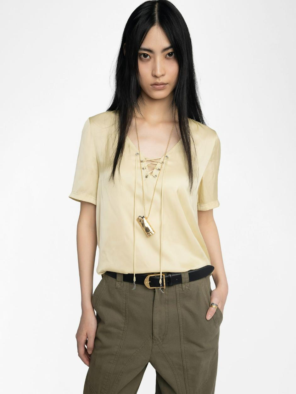  [NAME] top yellow women | Zadig&Voltaire Lebanon