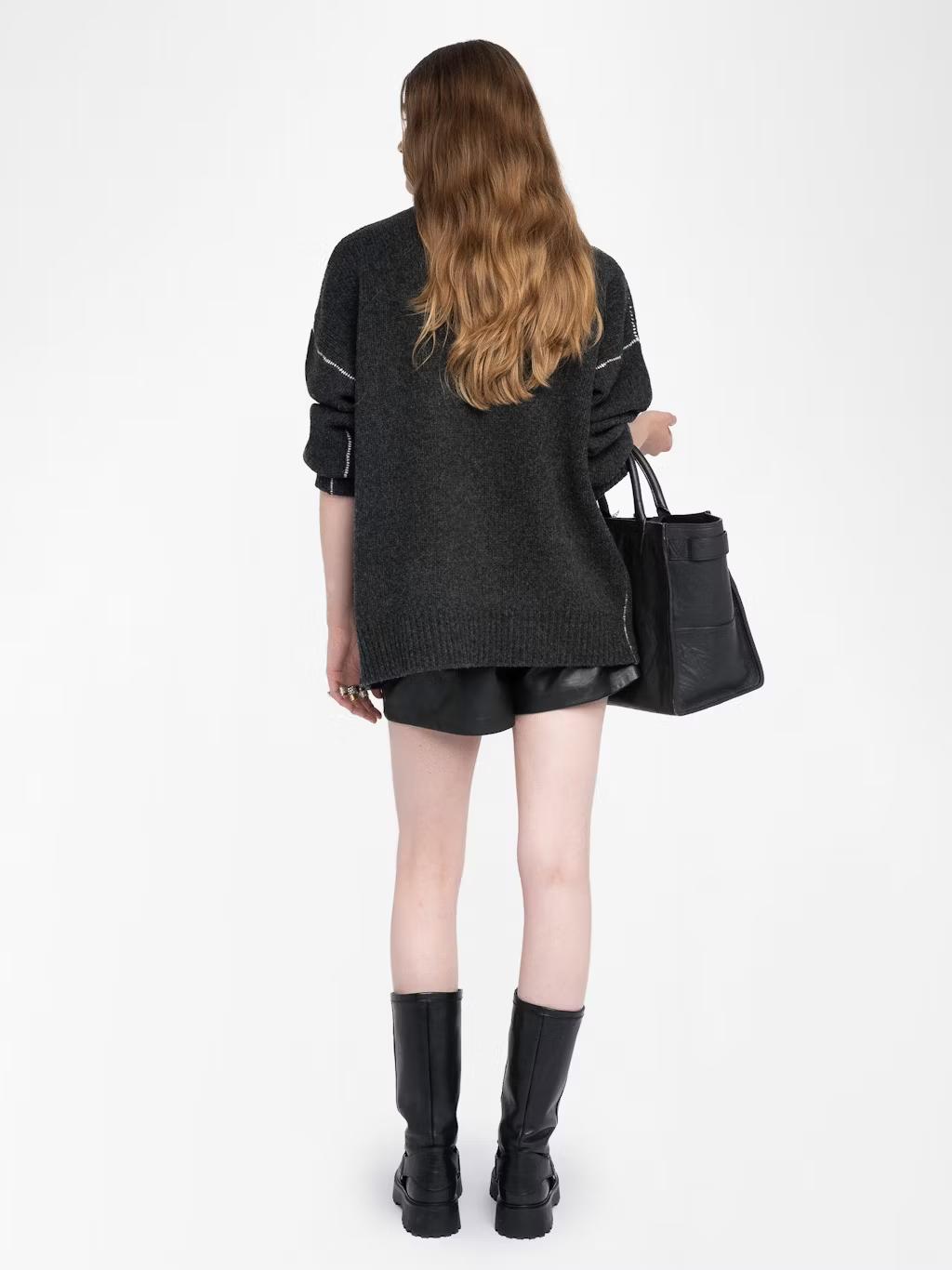  [NAME] Cardigan grey women | Zadig&Voltaire Lebanon