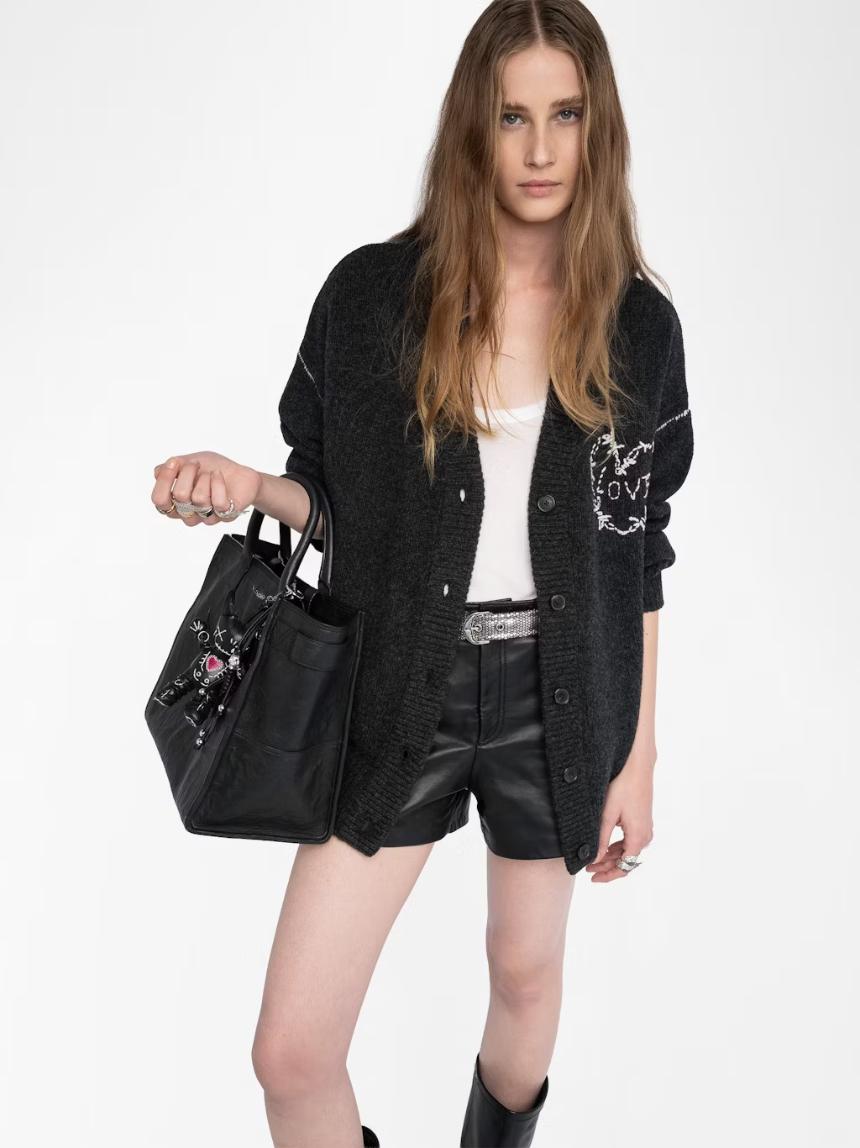  [NAME] Cardigan grey women | Zadig&Voltaire Lebanon