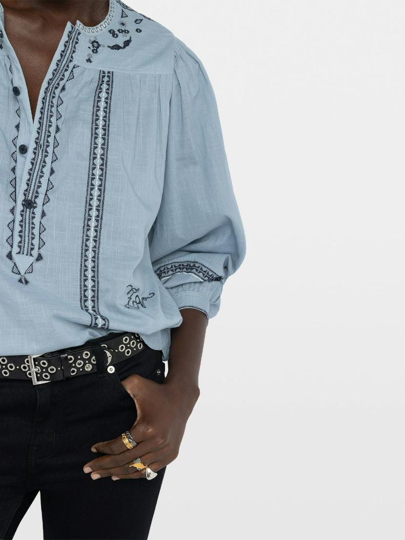  [NAME] blouse blue women | Zadig&Voltaire Lebanon