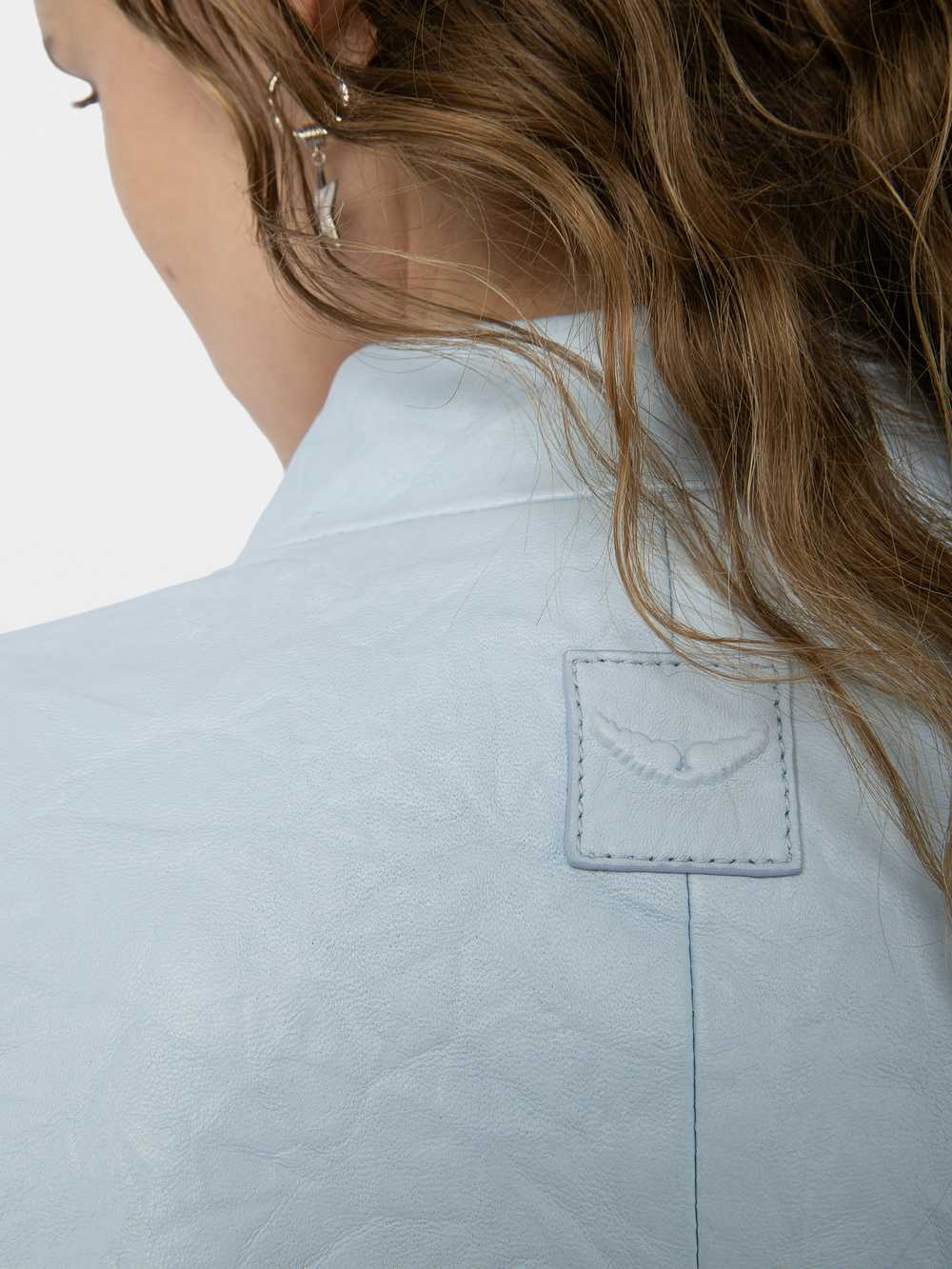 Veryn Creased Leather Blazer