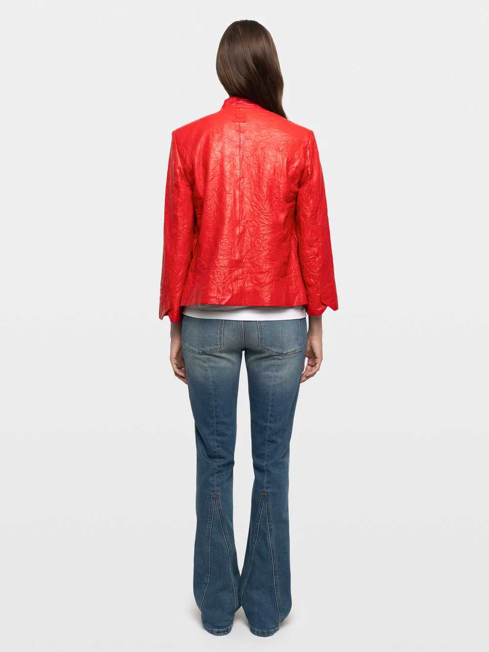 Veryn Creased Leather Blazer